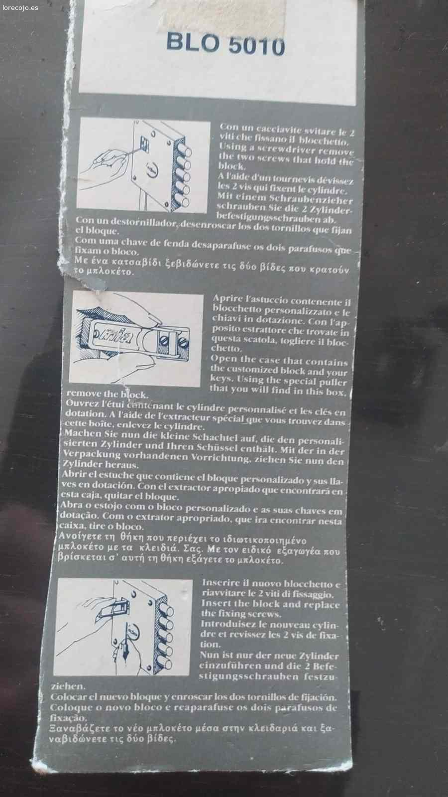 Cerradura de Borjas Kiuso. Regalo cerradura de Borjas para puerta acorazada marca Kiuso por ser de tecnología obsoleta, con seis llaves y combinación de repuesto con otras seis llaves
