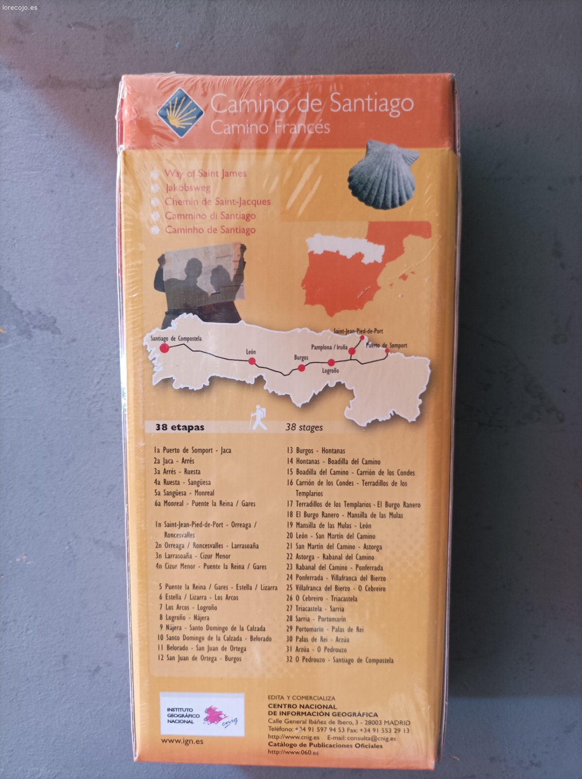 Mapas del Camino de Santiago. Juego de mapas del Camino de Santiago (Camino Francés). Nuevo, sin abrir.